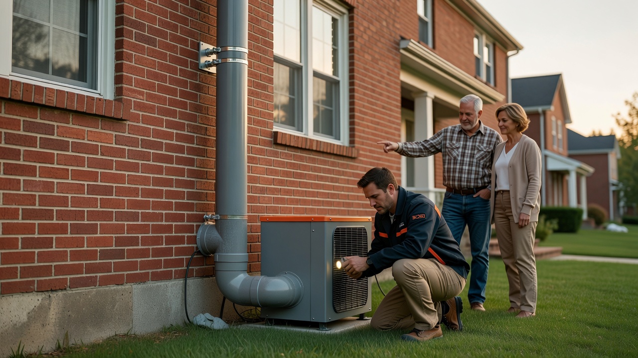 radon fan vent pipe exterior Ohio house
