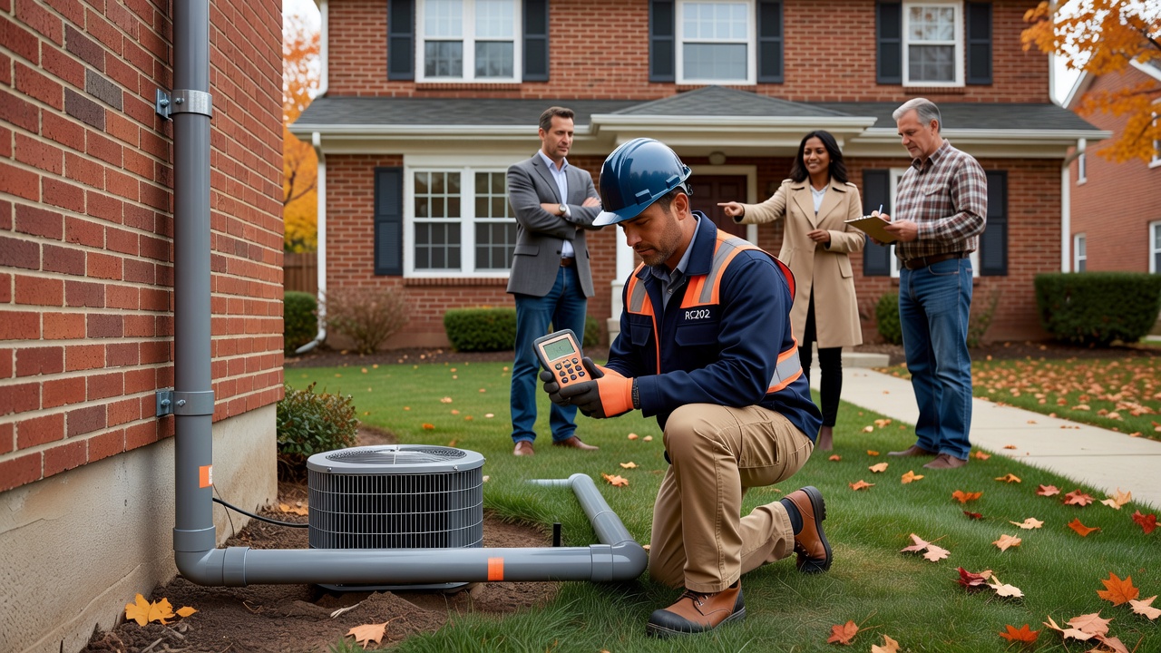radon mitigation pipe exterior installation Ohio home