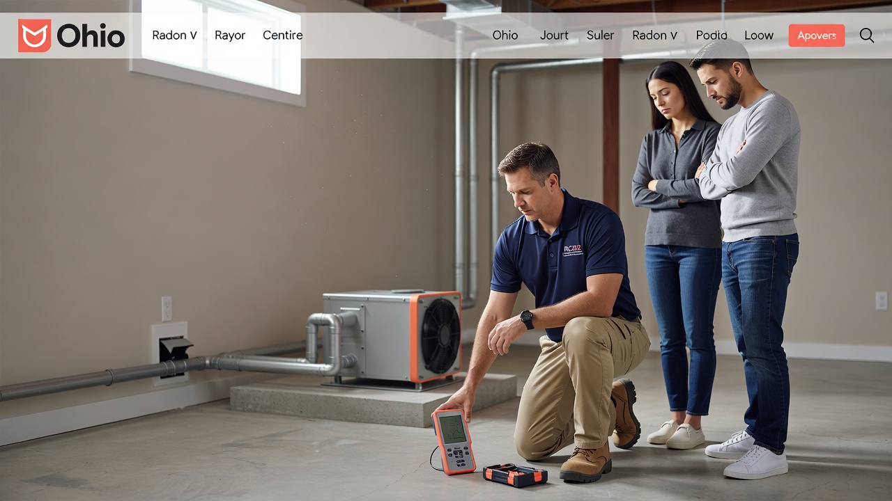 radon testing kit professional Ohio home