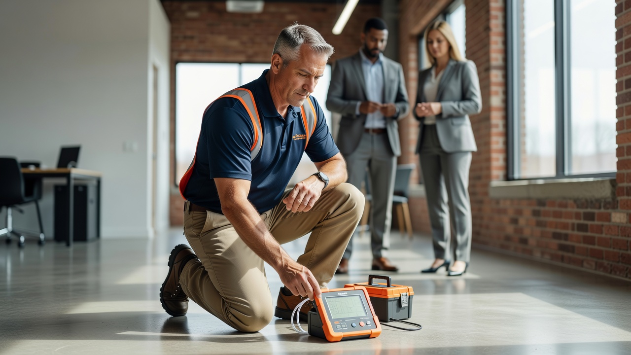 radon technician testing commercial building Waterville Ohio