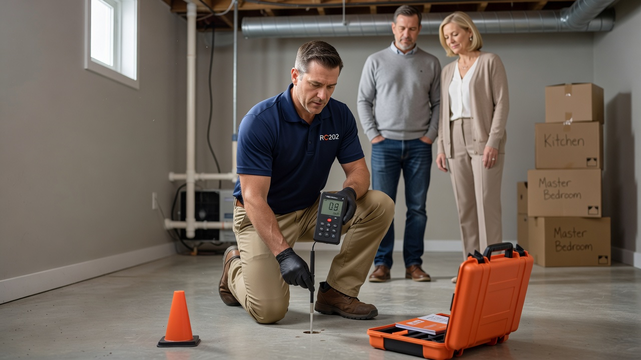 radon test kit professional inspection Ohio home