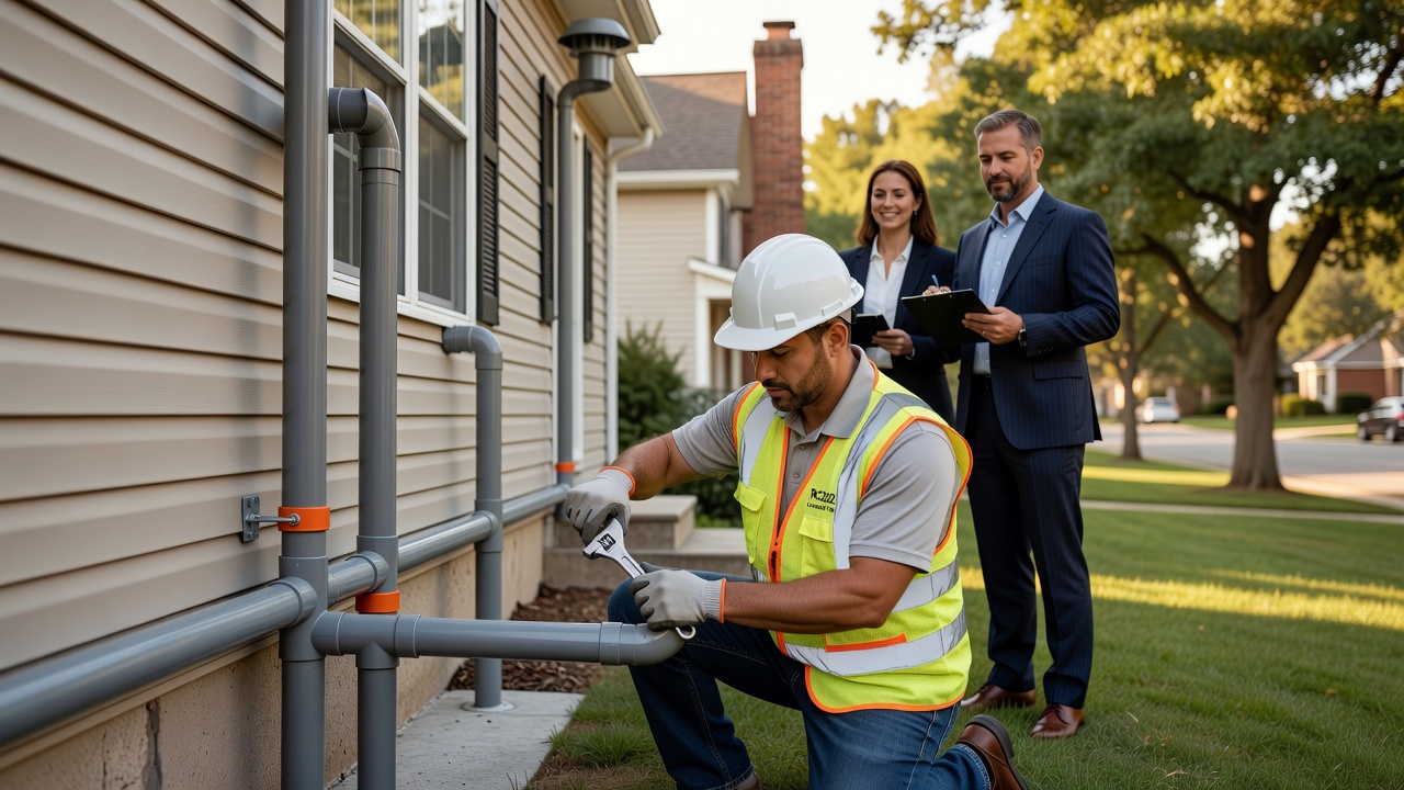 radon mitigation PVC pipe exterior installation Swanton Ohio