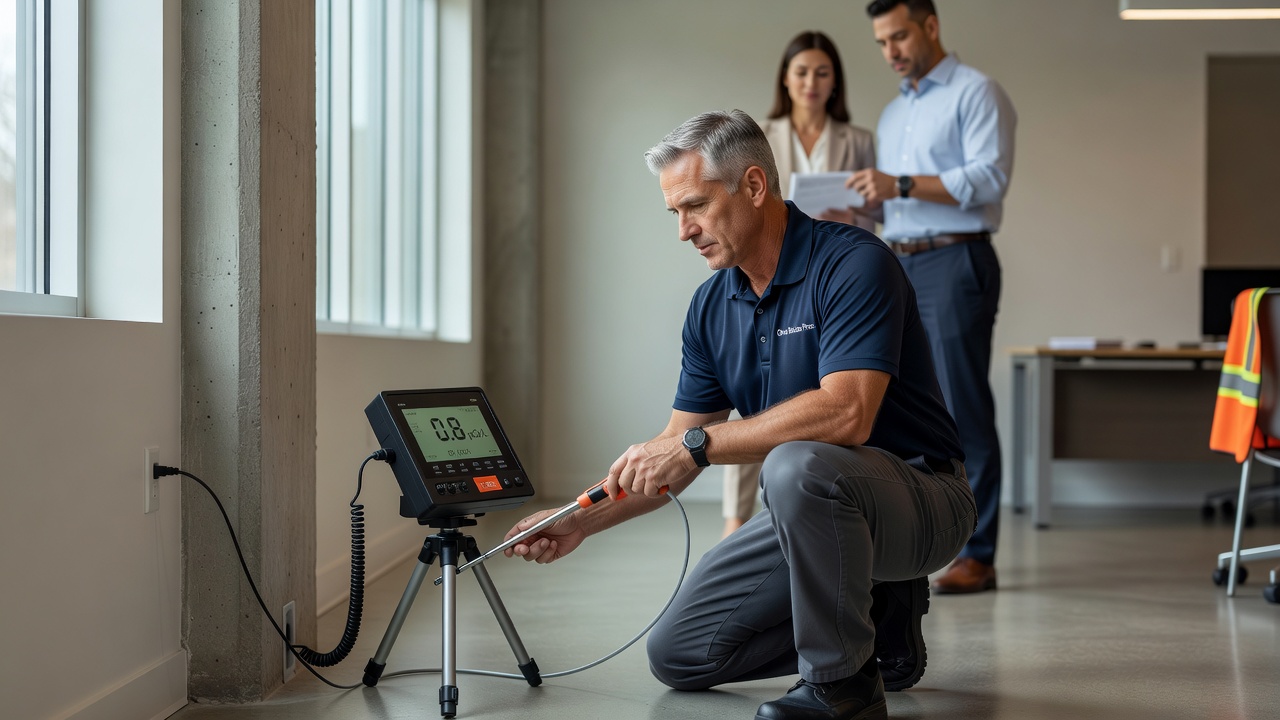radon testing equipment commercial building inspection