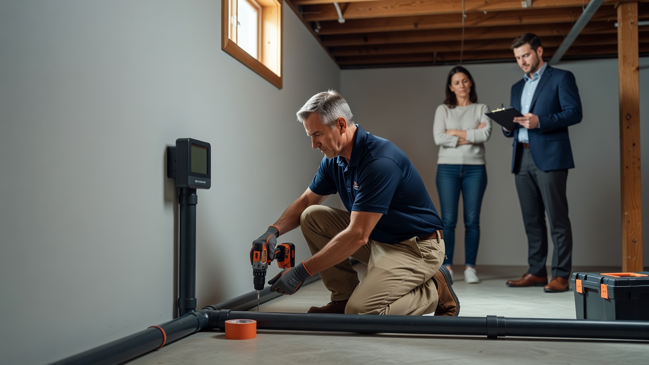 continuous radon monitor professional installation