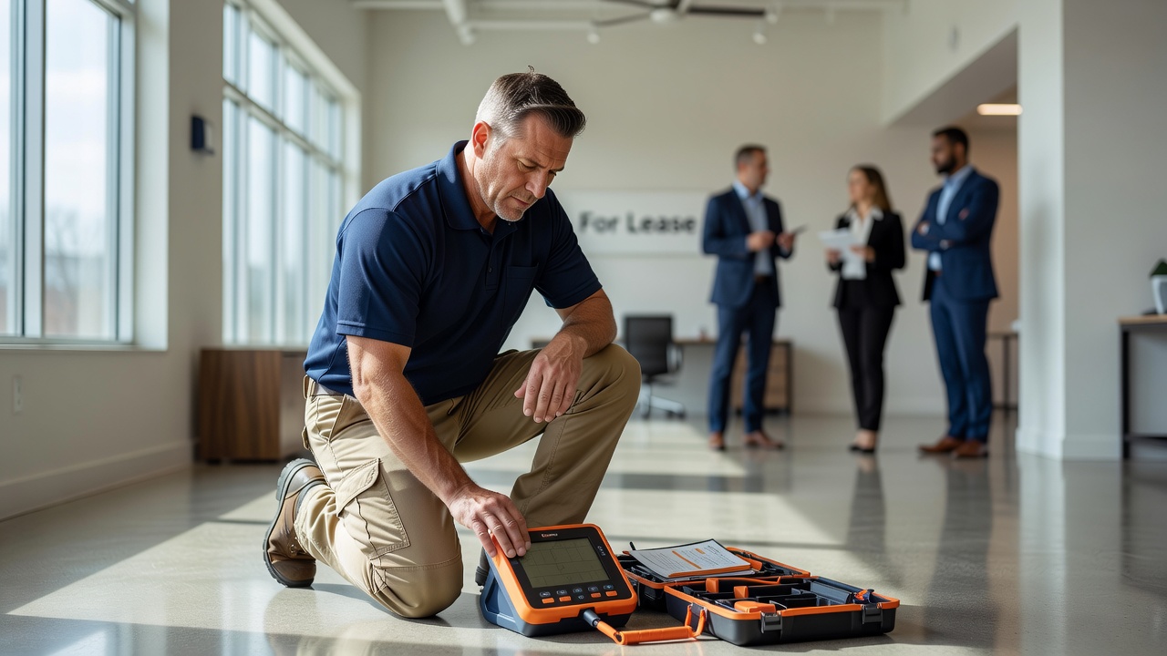 radon technician testing commercial building Ohio