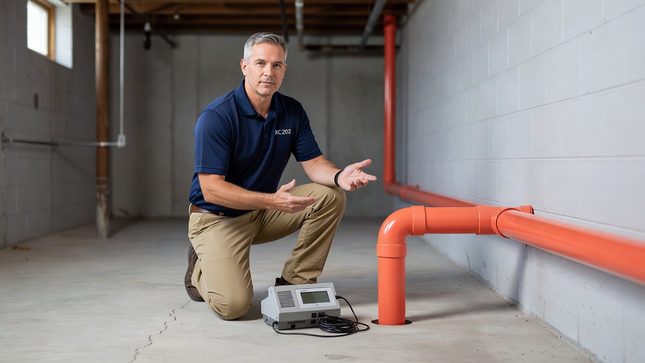 continuous radon monitor basement Ohio
