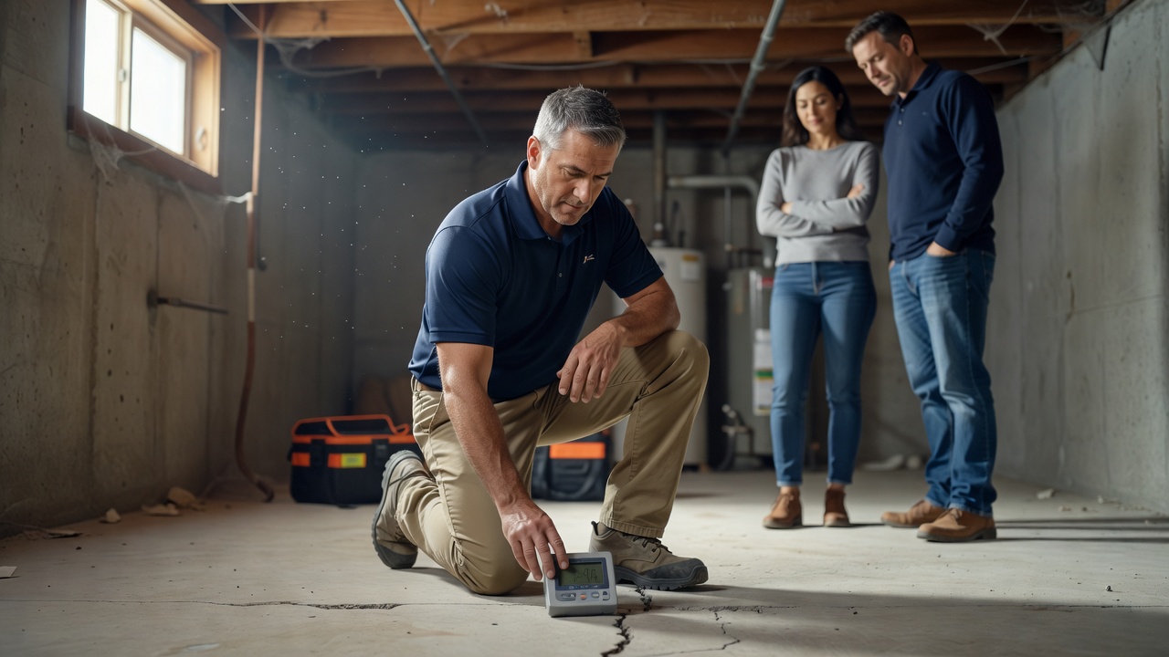 radon testing device basement Ohio home