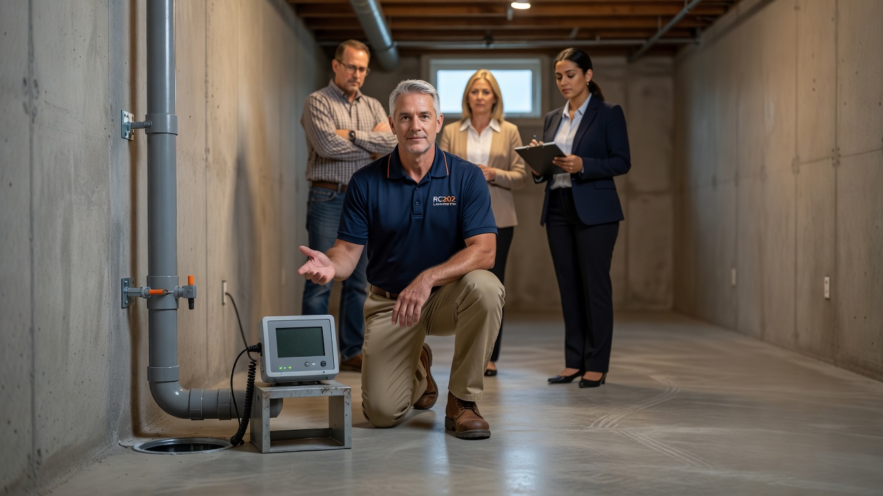 continuous radon monitor basement test