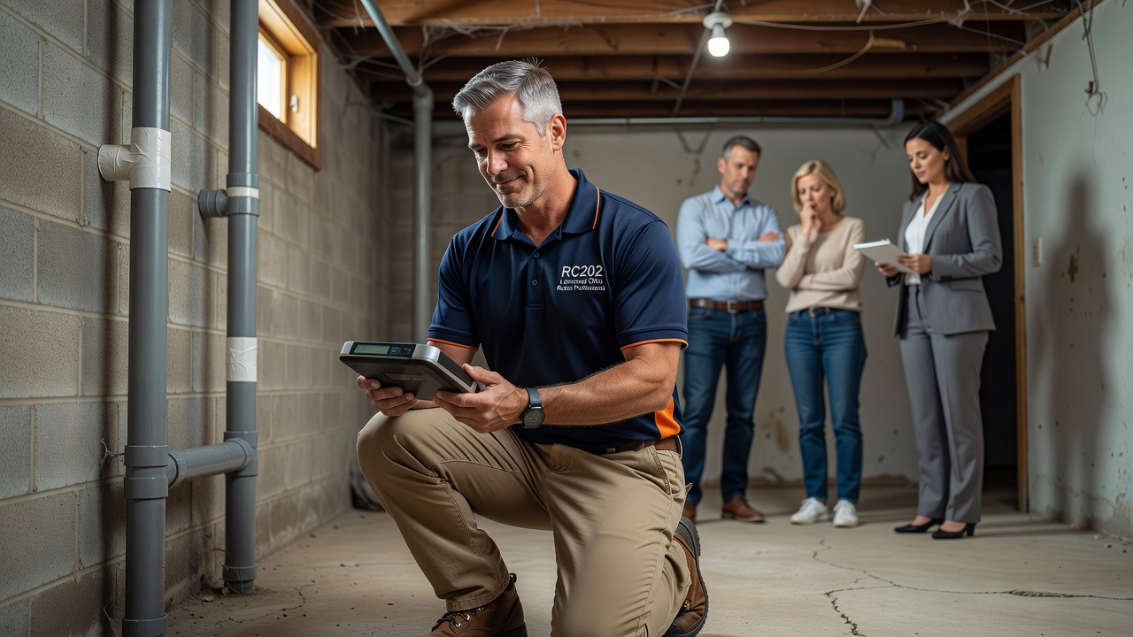 professional radon inspector continuous monitor Ohio