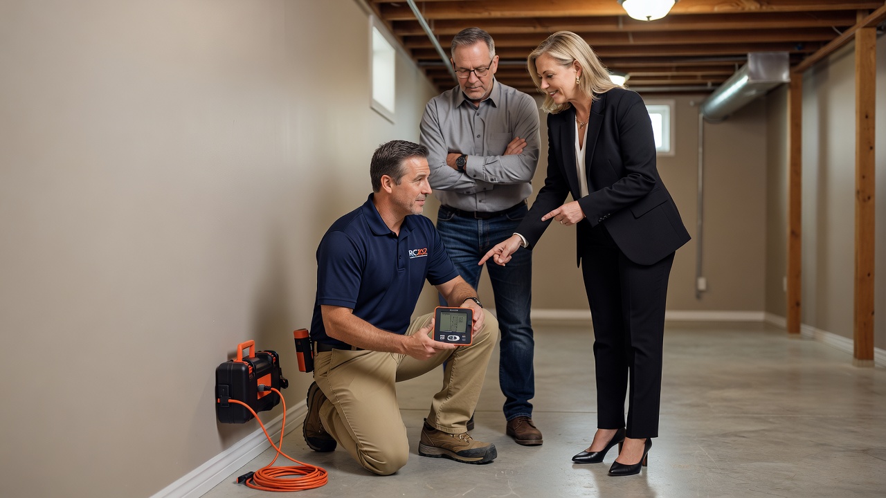 continuous radon monitor basement test
