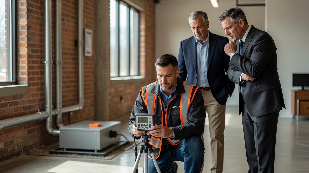 radon testing equipment commercial building inspection
