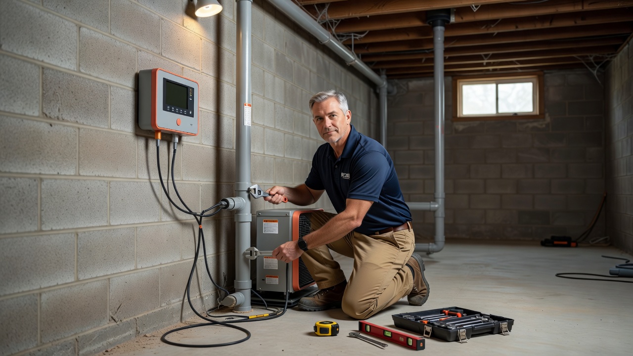 continuous radon monitor professional installation