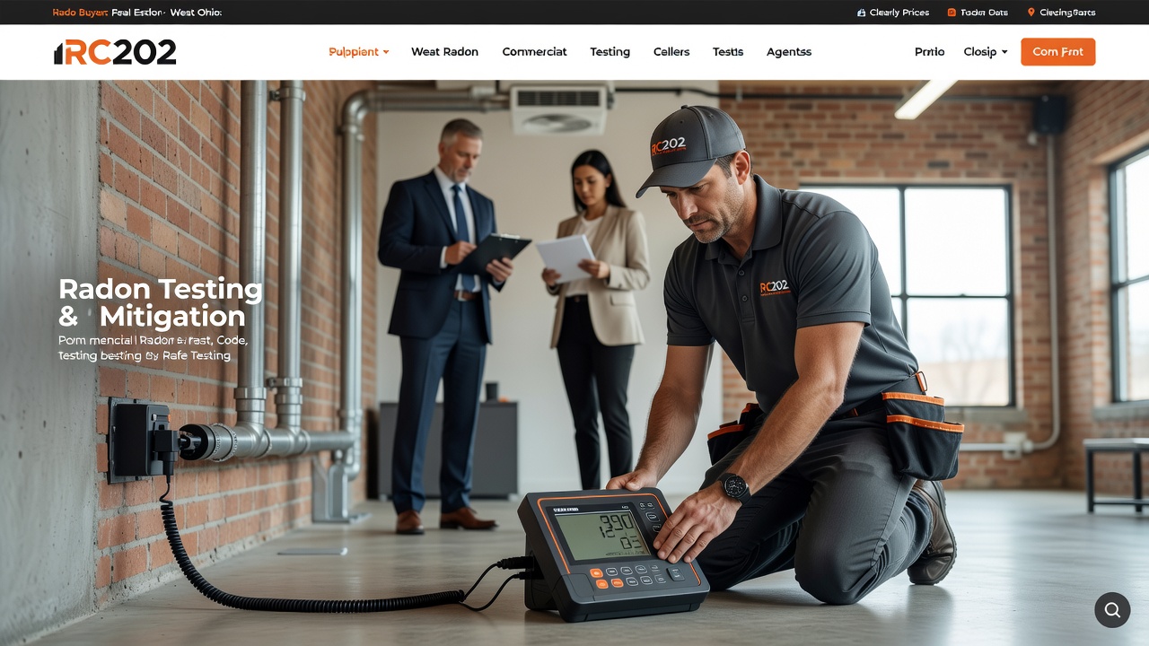 radon testing equipment commercial building West Ohio