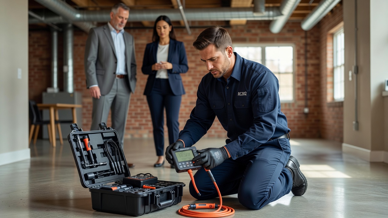 radon testing equipment commercial property inspection