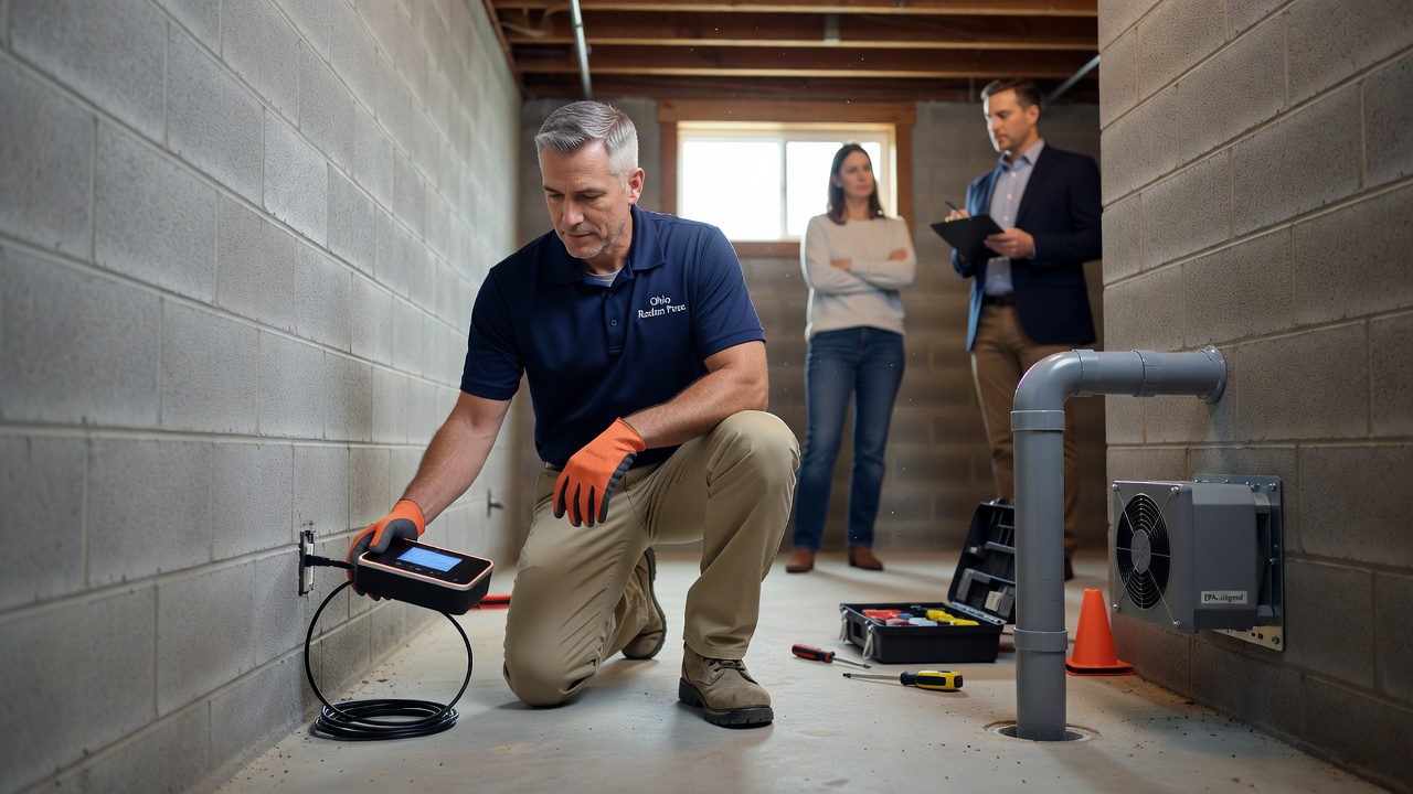 continuous radon monitor professional installation