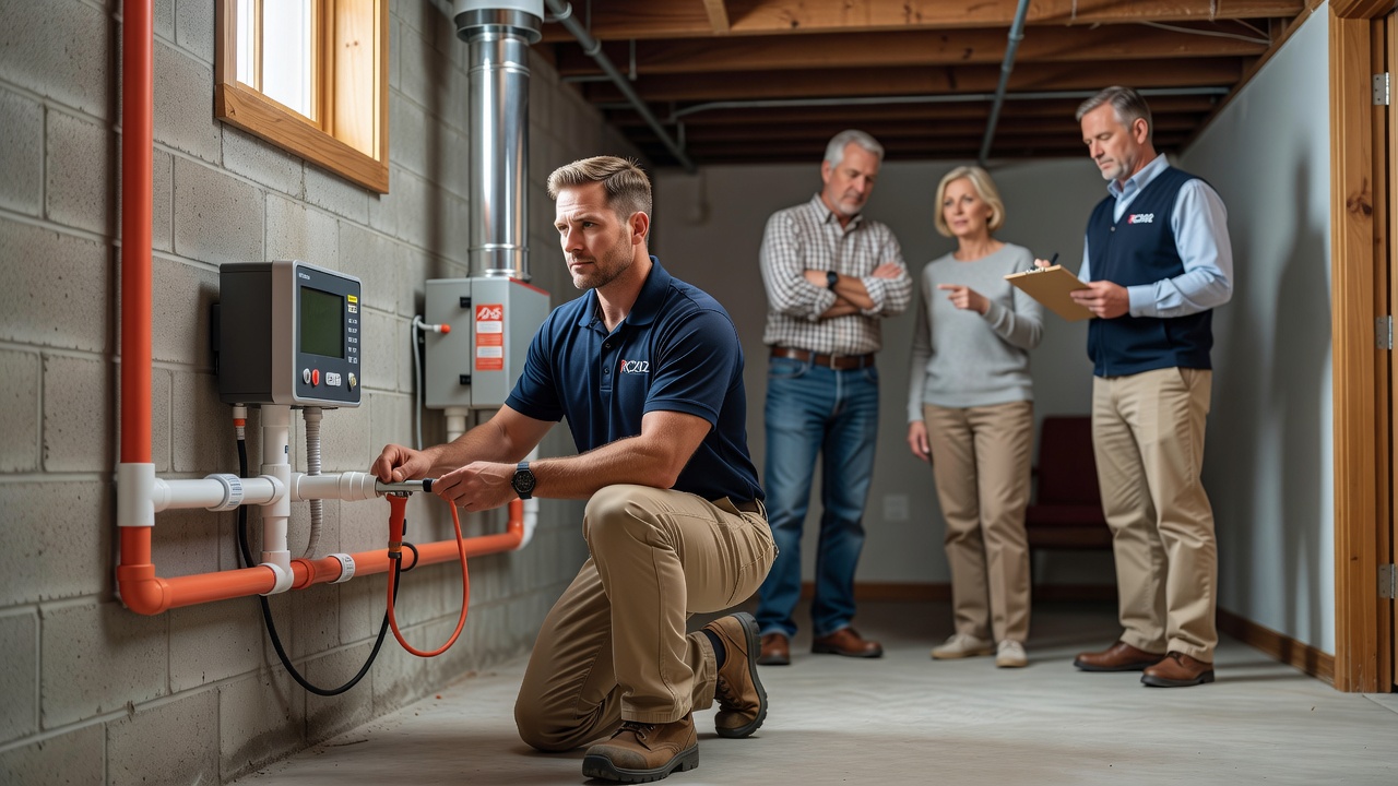 continuous radon monitor professional installation