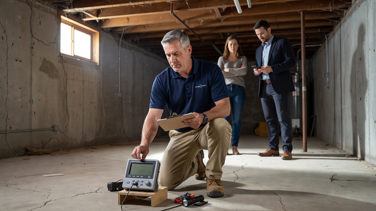 continuous radon monitor basement test