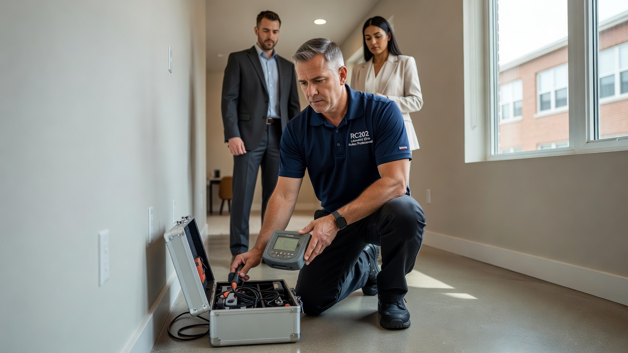 commercial radon testing equipment apartment building