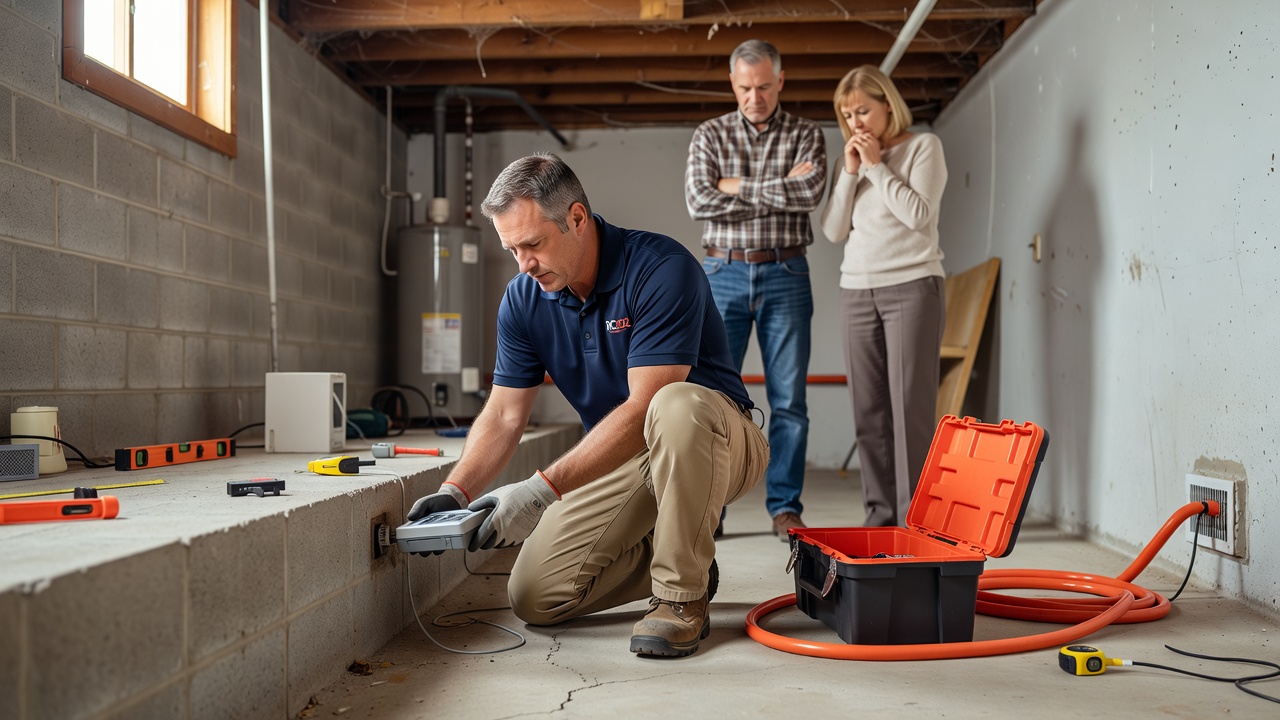 continuous radon monitor device basement Ohio home