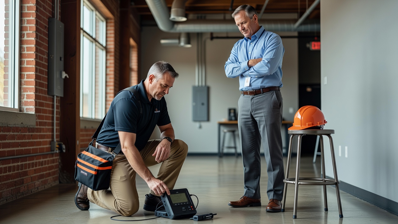 radon testing equipment commercial building inspection