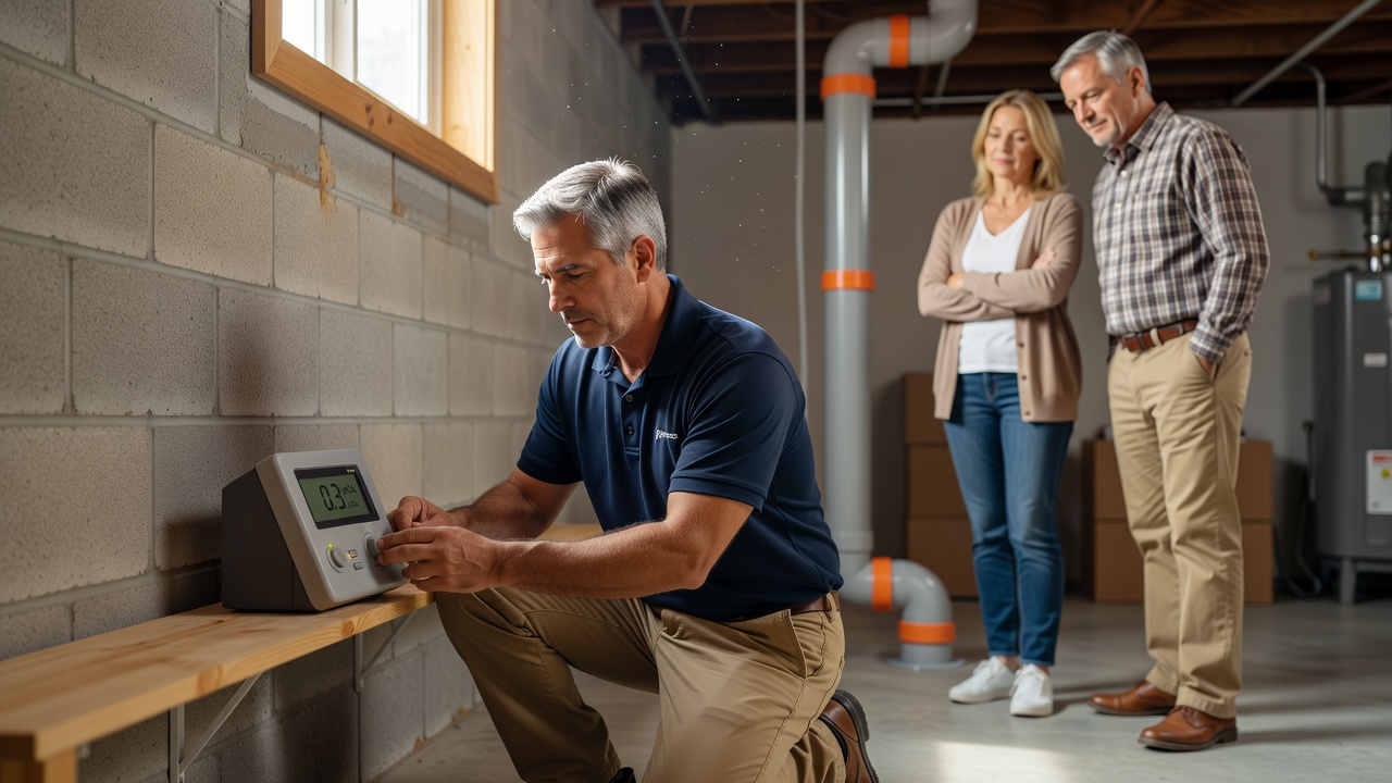 continuous radon monitor device home