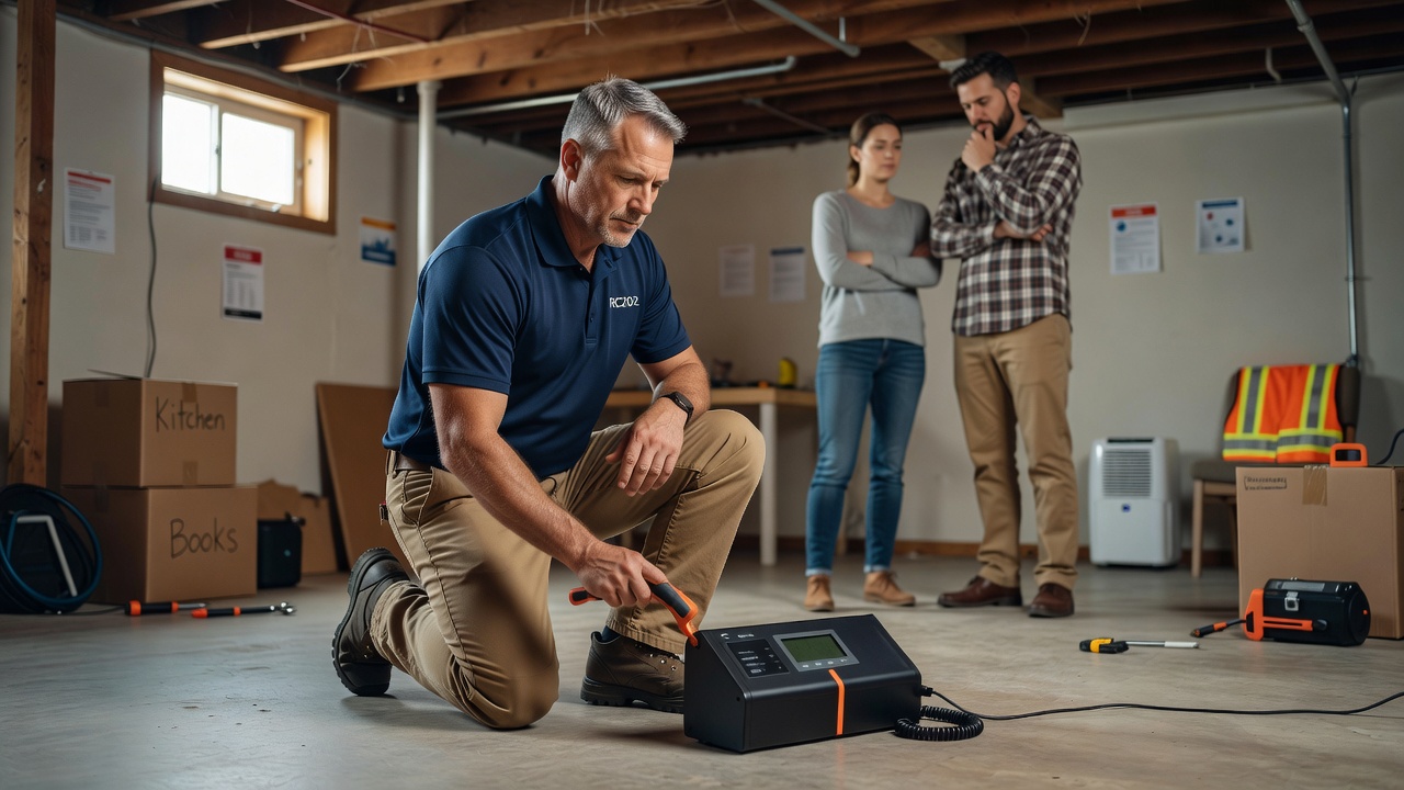 continuous radon monitor device Hannibal Ohio basement
