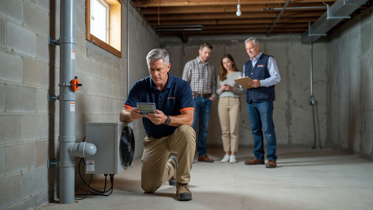 continuous radon monitor basement Ohio