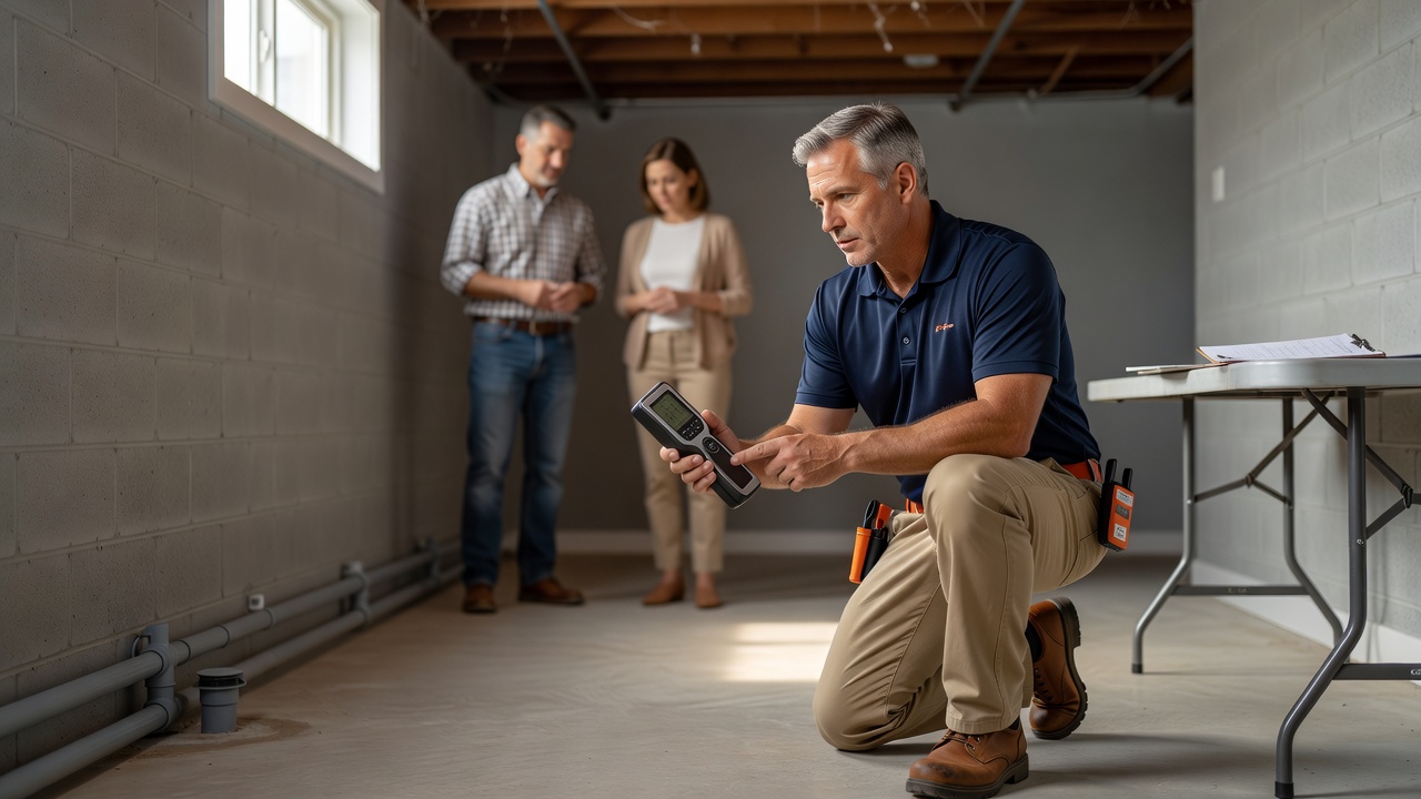 continuous radon monitor device basement Ohio