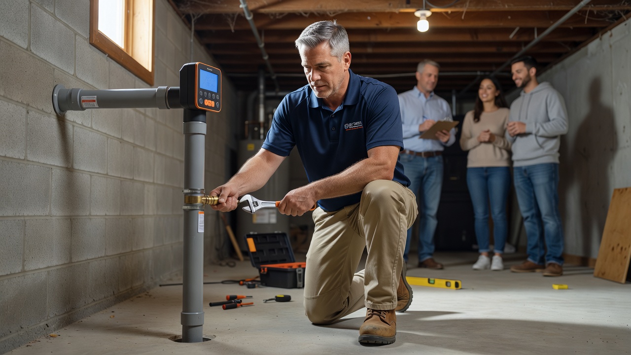 continuous radon monitor professional installation Ohio