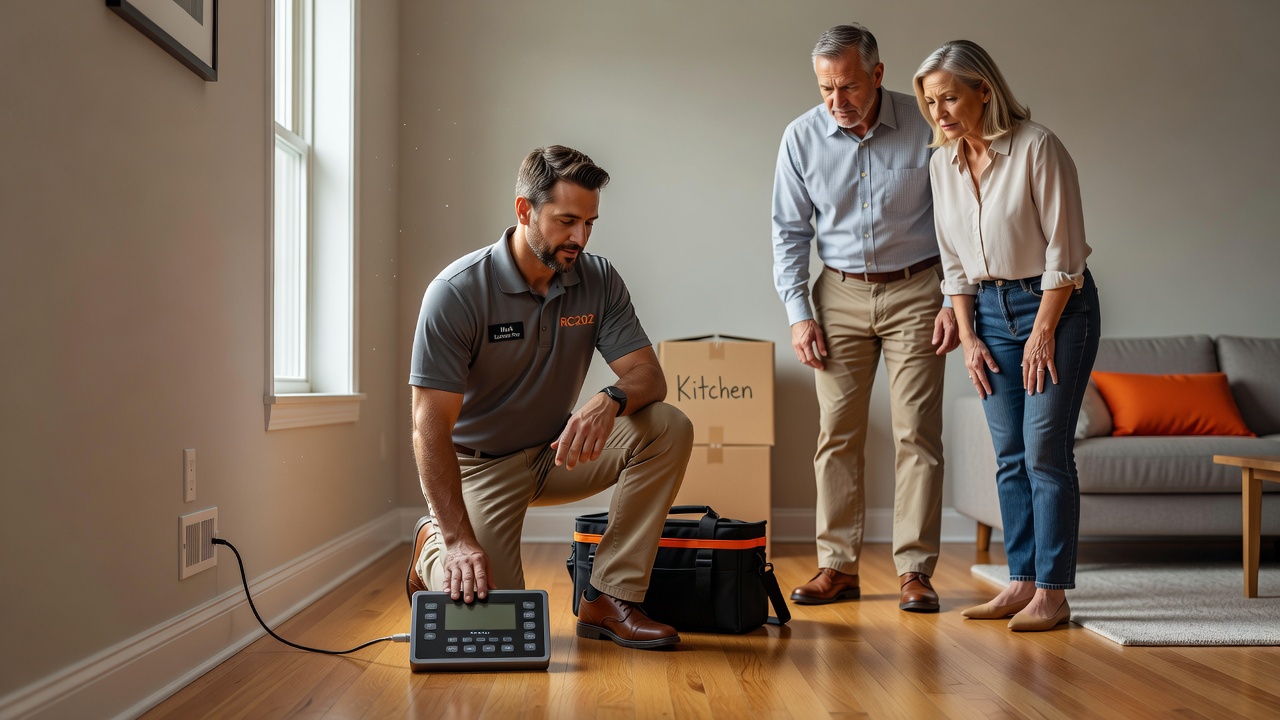continuous radon monitor device home interior