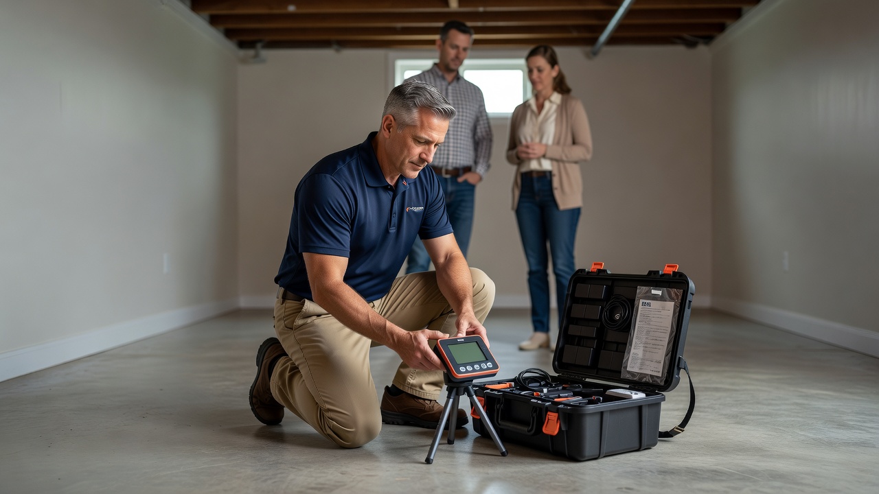 continuous radon monitor professional inspection