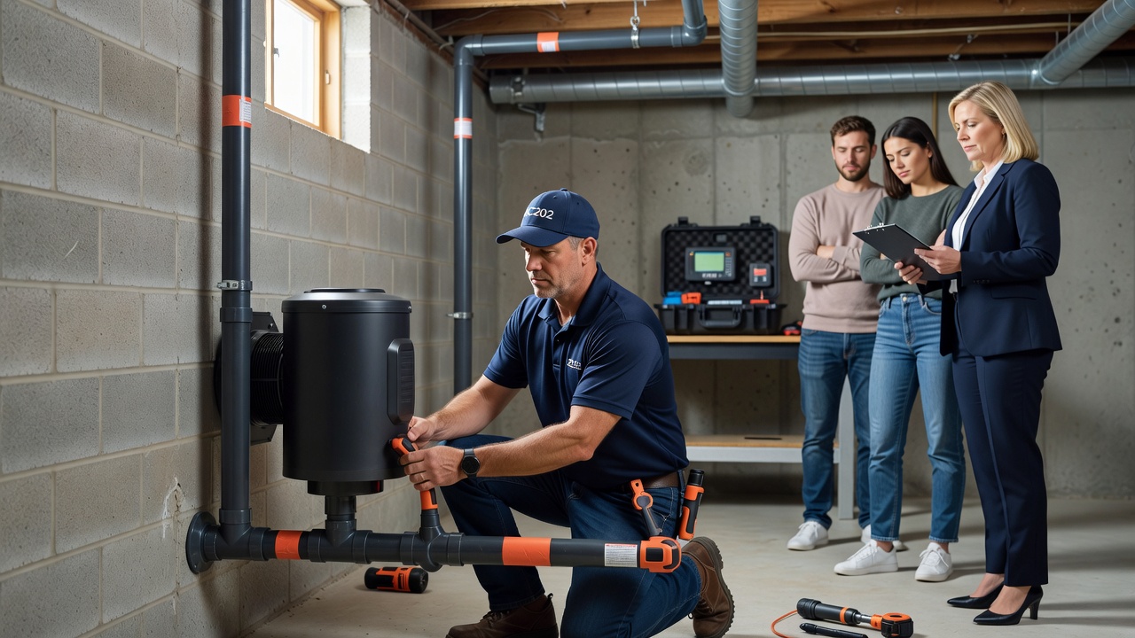 radon mitigation system installation Ohio home