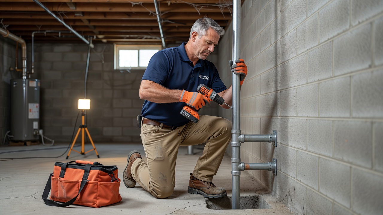 licensed radon professional installing mitigation system Ohio home
