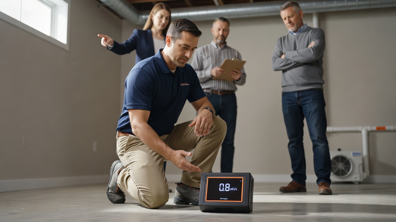 continuous radon monitor digital reading Ohio