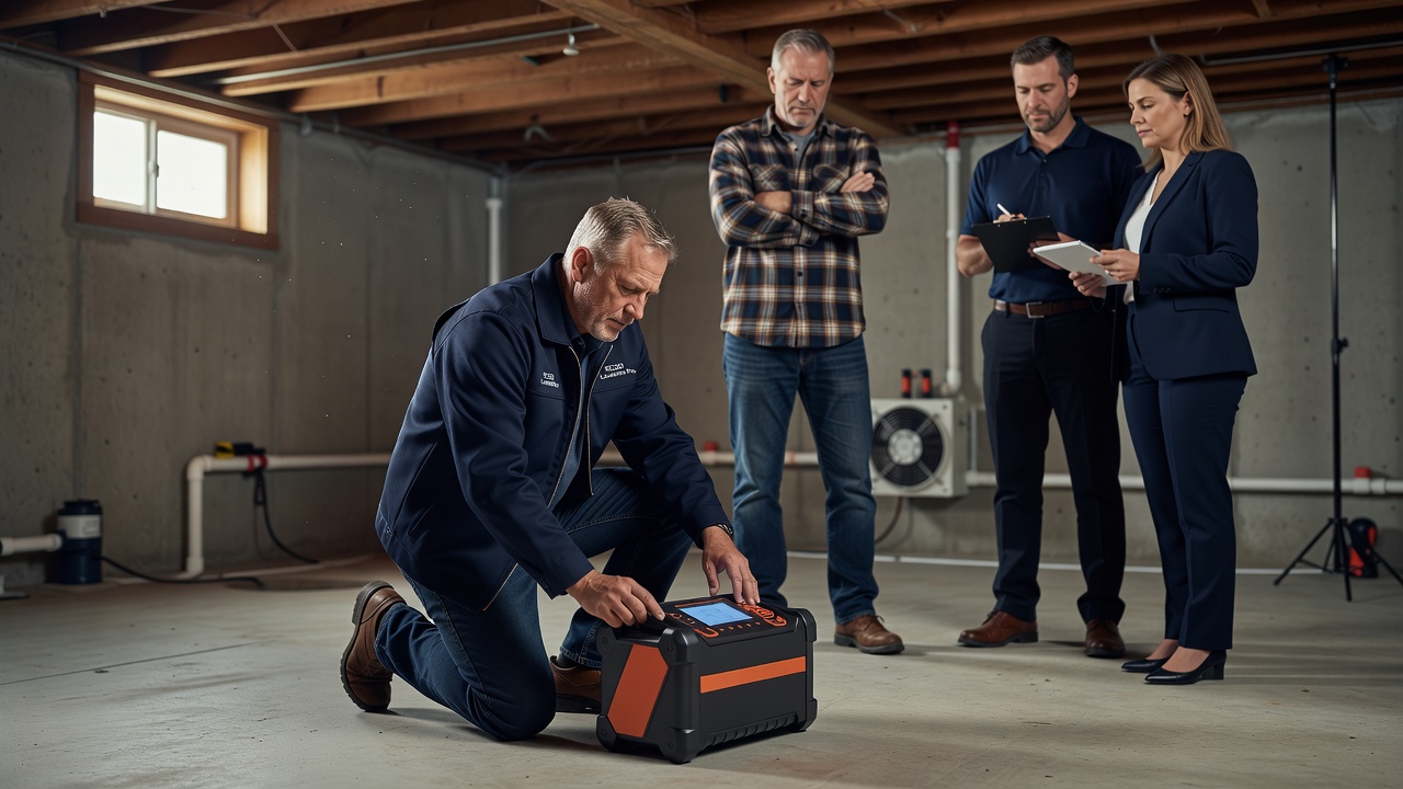 radon continuous monitor device basement test