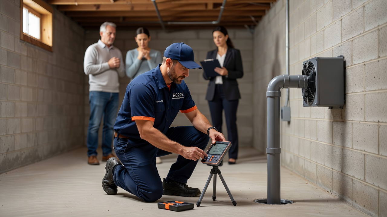 continuous radon monitor basement test ohio